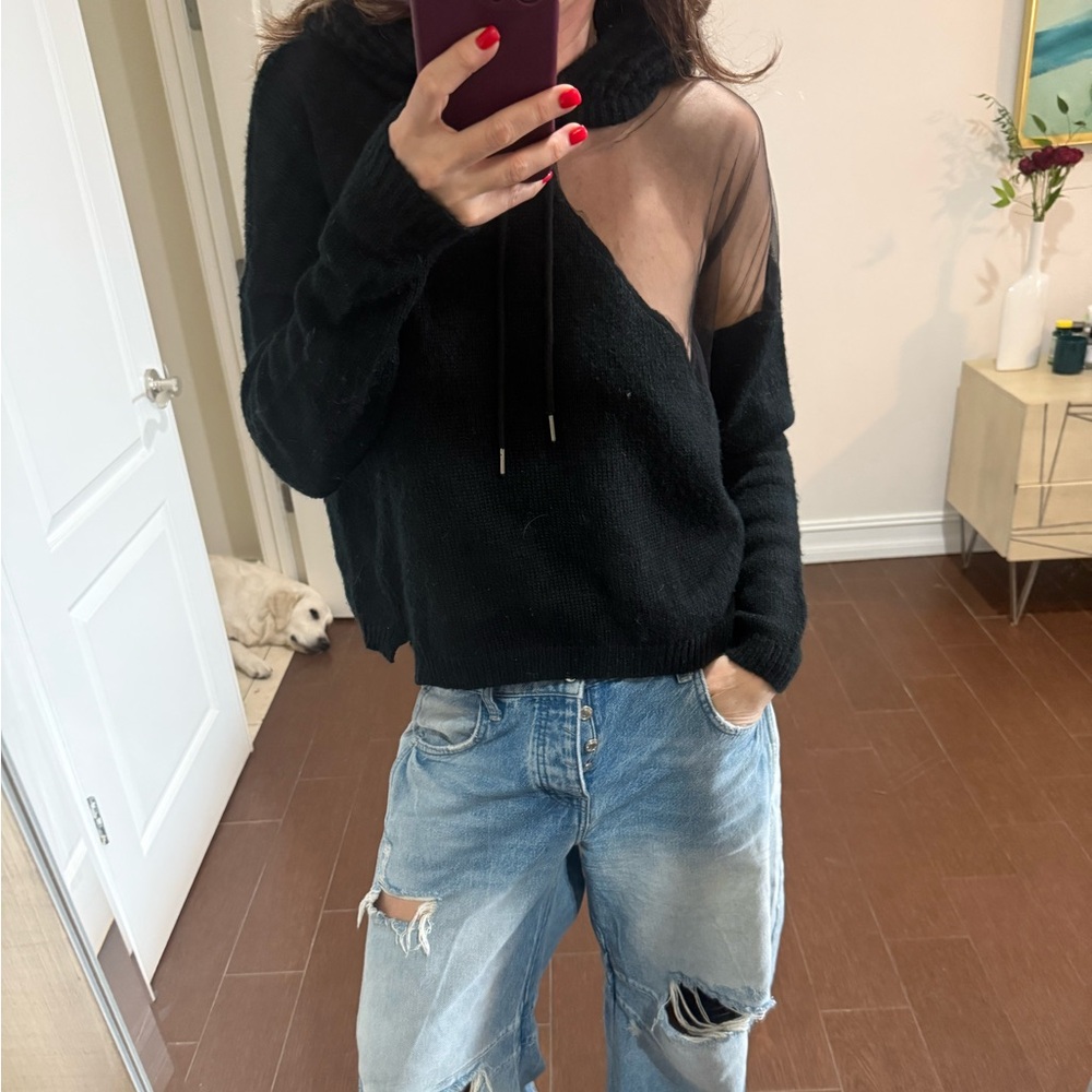 Chic Black Off-the-Shoulder Sweater